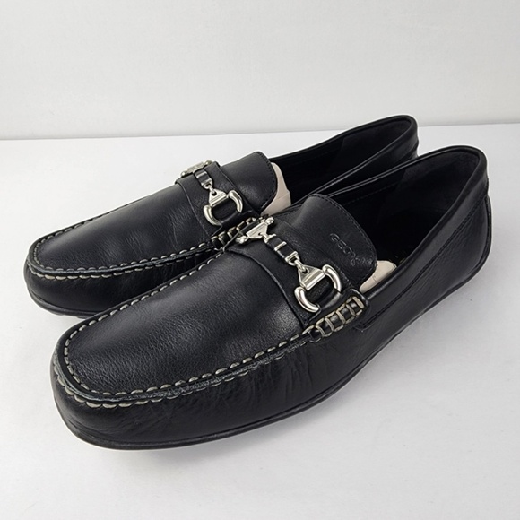 Geox Respira Leather Horse Bit Driving Loafers Shoes EU 43/ US 10 -No Creasing - Picture 2 of 13